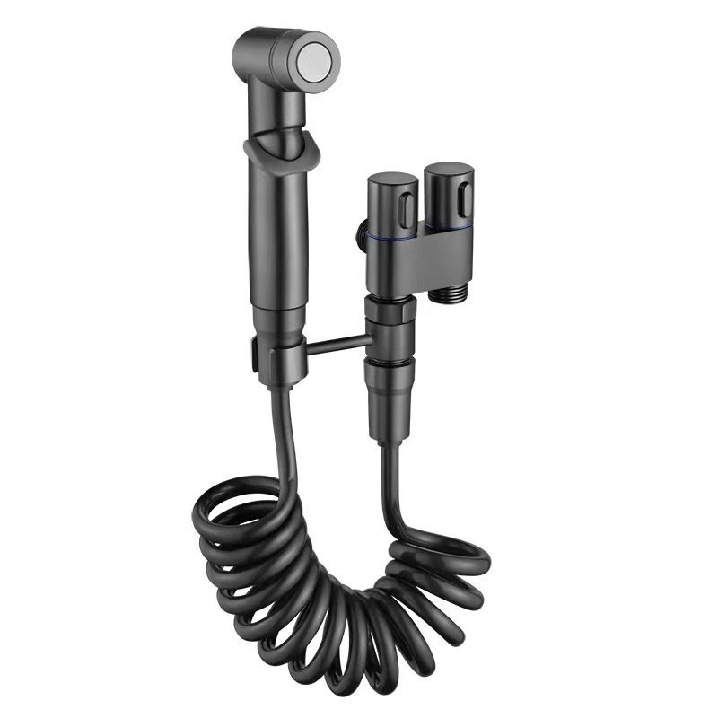 Handheld Dual Control One In Two Out Shower Valve Faucet Toilet Flushing Pressure Bidet Bathroom Sprayer With Hose Adjustable