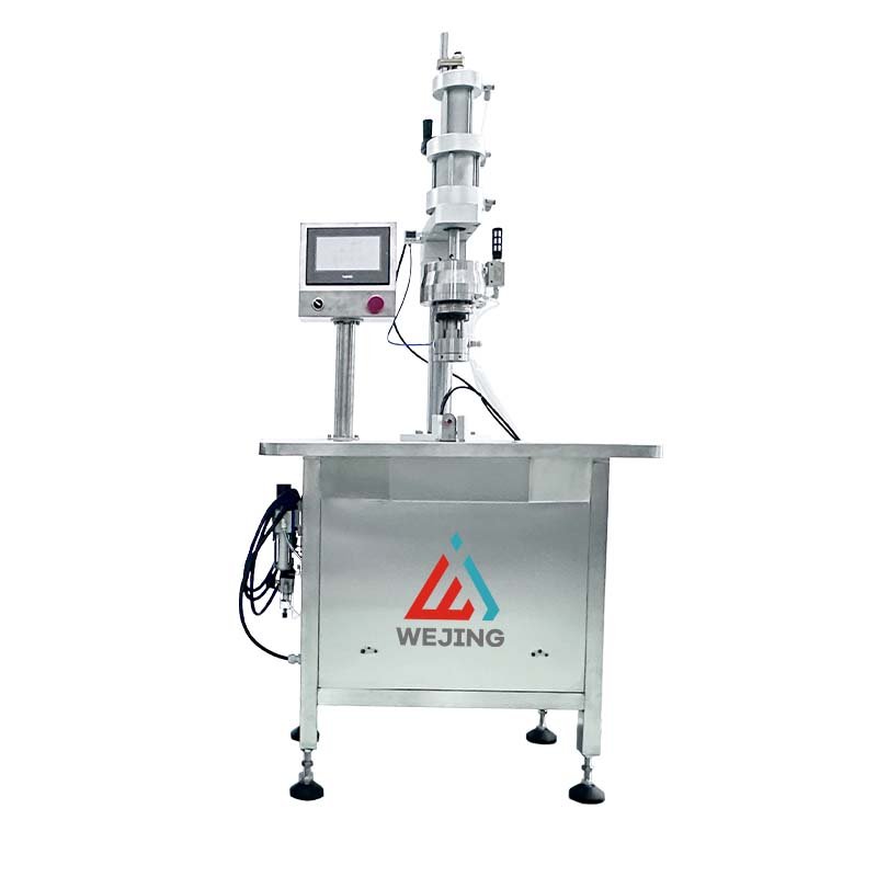 Semi Automatic Bag On Valve Pneumatic Aerosol Gas Filling Crimping Machine