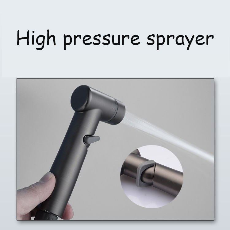 Bathroom mini double way angle valve bidet handheld sprayer brass portable shattaf set