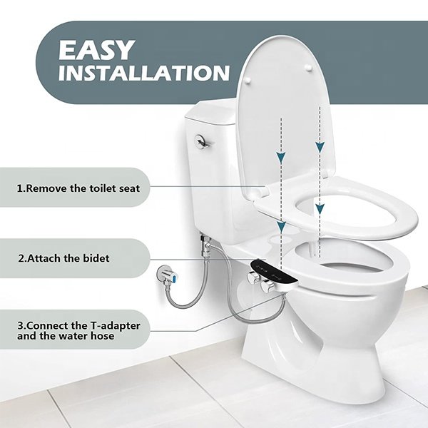 NZMAN Amezon Best Bidet Attachment, Non-Electric Dual Nozzle Bidet Toilet Attachment with Feminine Wash, Fresh Water Jet Spray