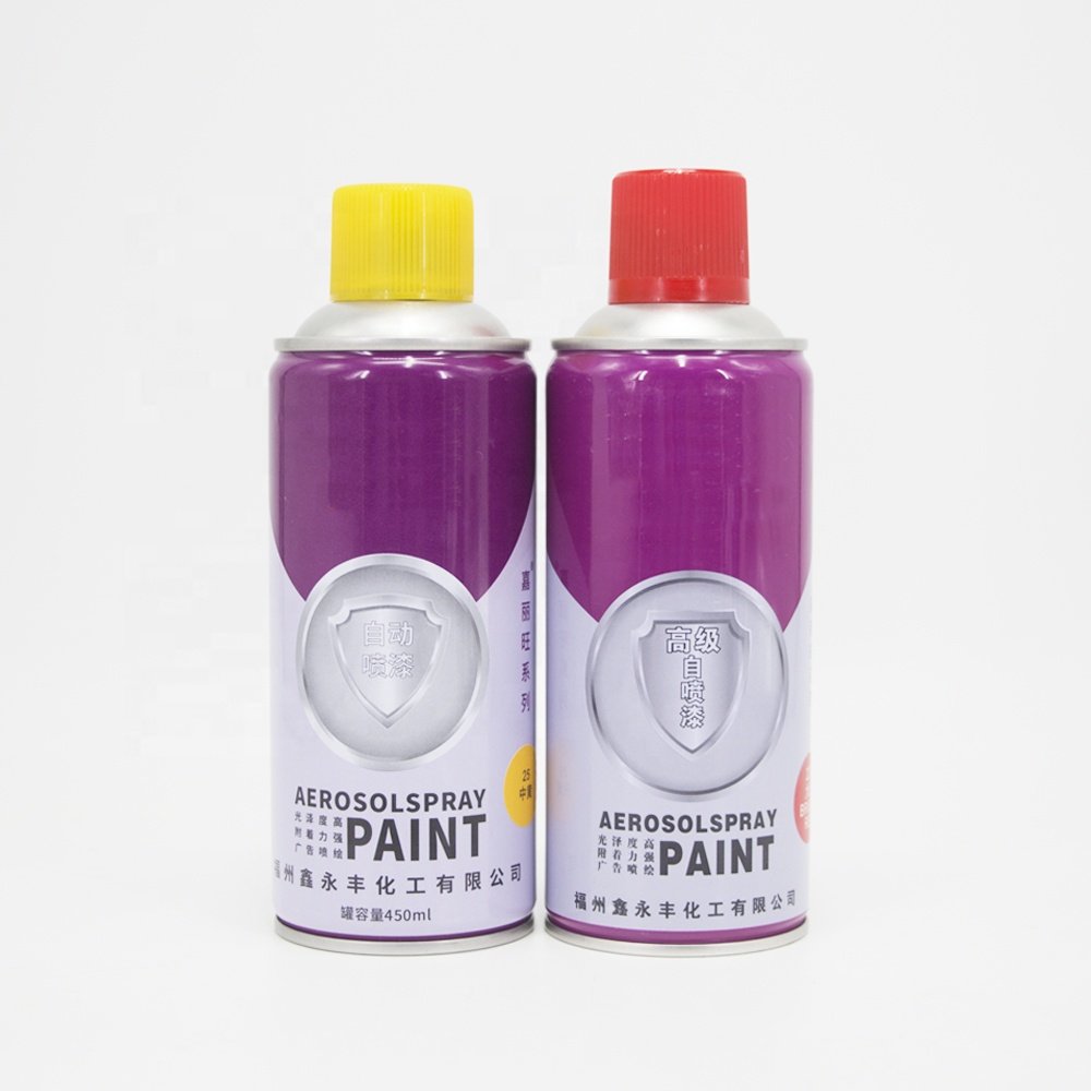 Futen tinplate can manufacturer refillable car art paint spray aerosol empty tin cans with actuator valve