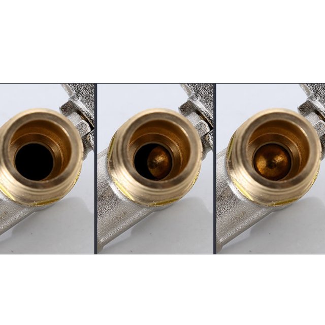 Angle valve high flow brass 304 stainless steel 4-point fully open ball valve, ball core household triangle valve