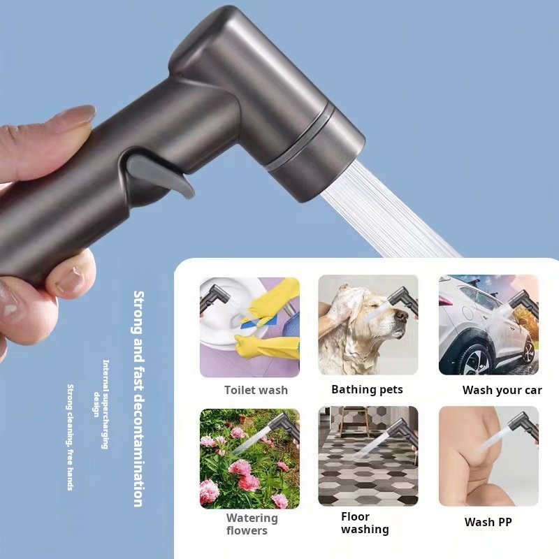 Toilet companion household one in two out angle valve spray gun set