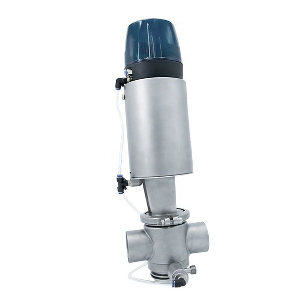 Sanitary Pneumatic 3 Ways Divert Valves Diversion Control Valve