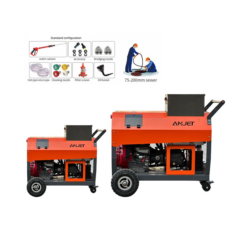 AMJET Equipment 20lpm 5.2gpm sewer drain cleaner hydro jetting machine Hot water cleaning machine hot water pressure washer