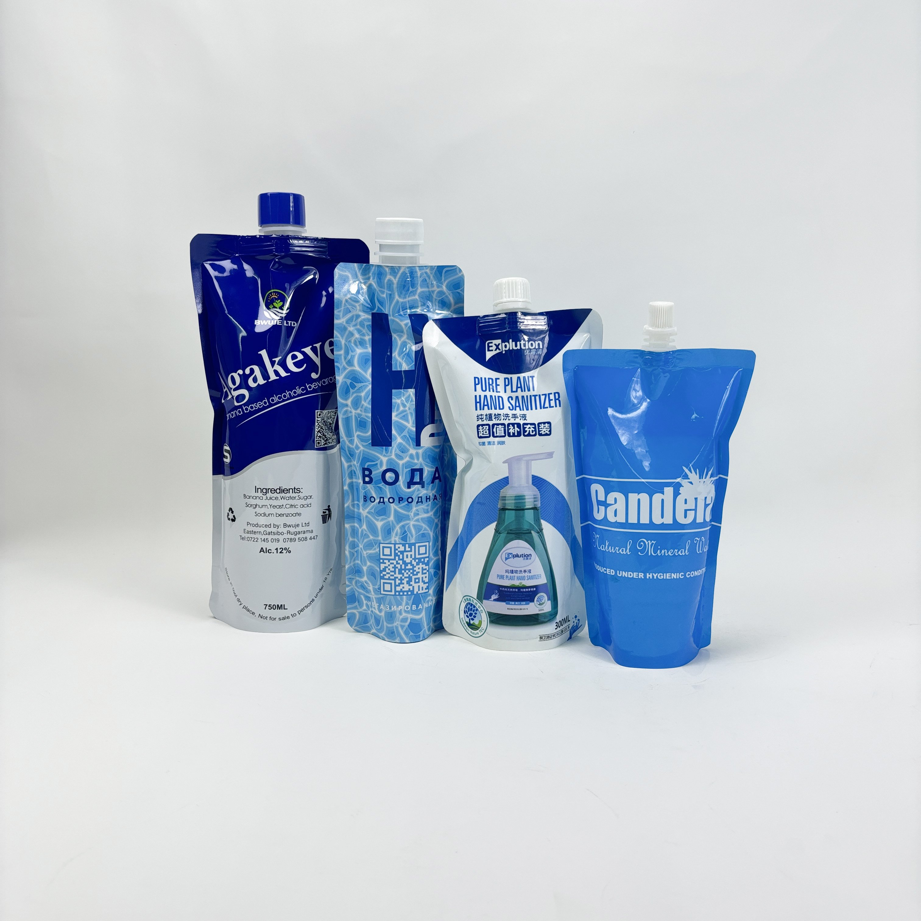 300ml spray cool liquid water pouch shampoo laundry detergent refill hair care product lotion packaging stand up spout pouch