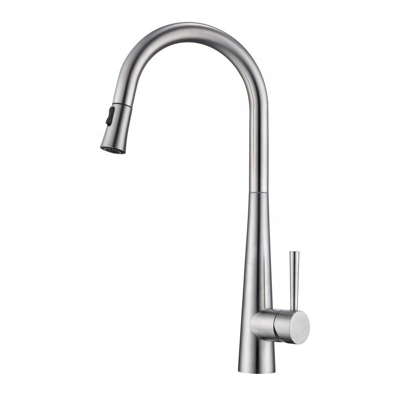 Modern Kitchen Faucet Hot/Cold Water Saving Valve Flexible Swivel Sprayer Head Pull-Out Faucet Tap