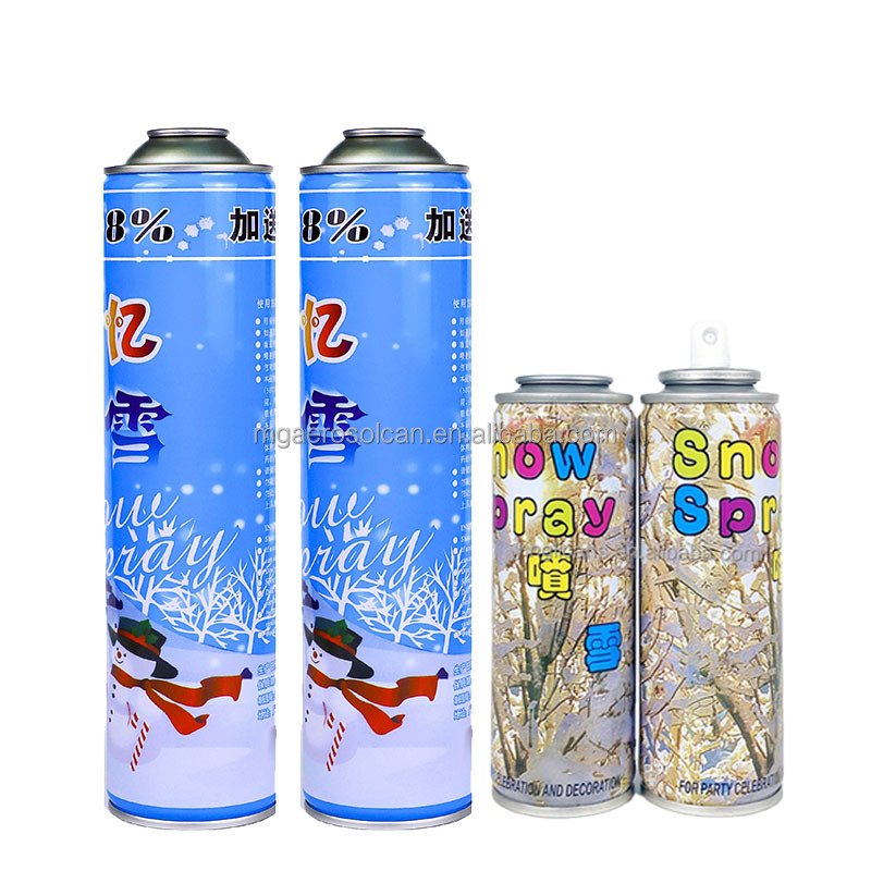 OEM/ODM customize aerosol spray can diameter52mm empty snow spray aerosol tin can for party celebration