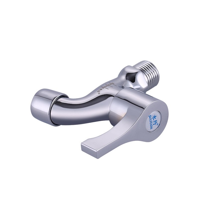 Modern Single-Handle Bathroom Faucet Pull-Out Spray Zinc Alloy Body Plastic Handle Brass Core Ceramic Valve-Single-Hole Bib Tap