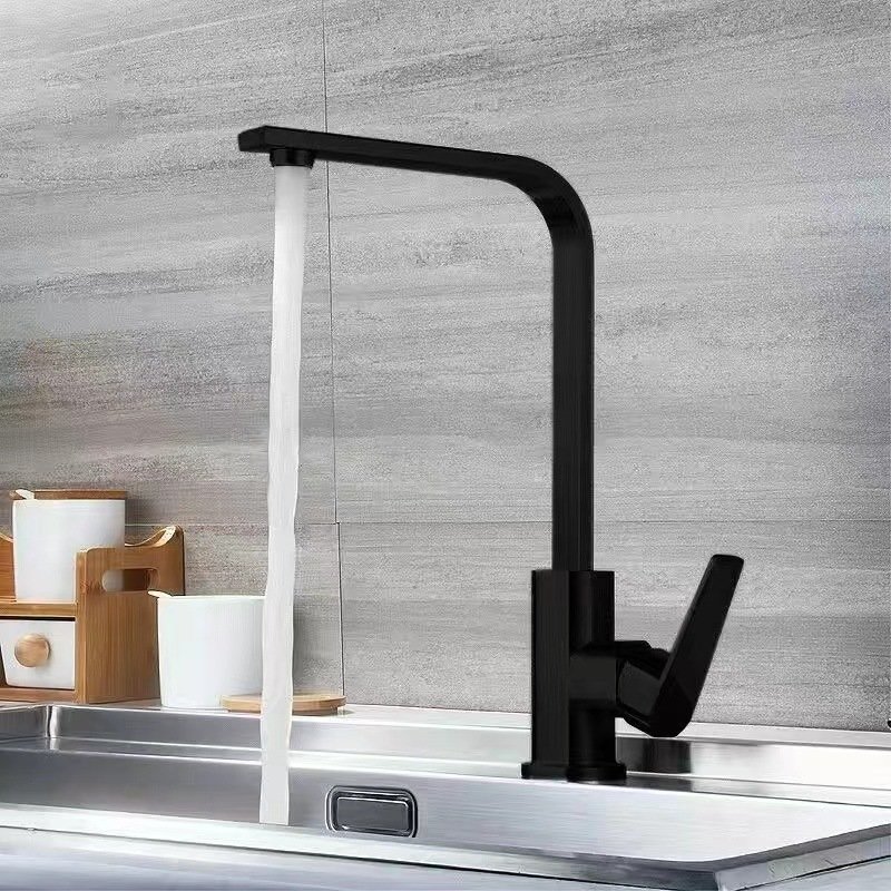 Bolei Spray Brass Sanitary Ware Kitchen Faucet Mixer Tap Gourmet Kitchen Faucet Single Lever Slim Square Kitchen Sink Faucet