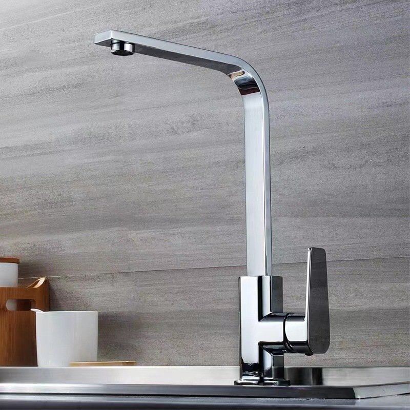 Bolei Spray Brass Sanitary Ware Kitchen Faucet Mixer Tap Gourmet Kitchen Faucet Single Lever Slim Square Kitchen Sink Faucet