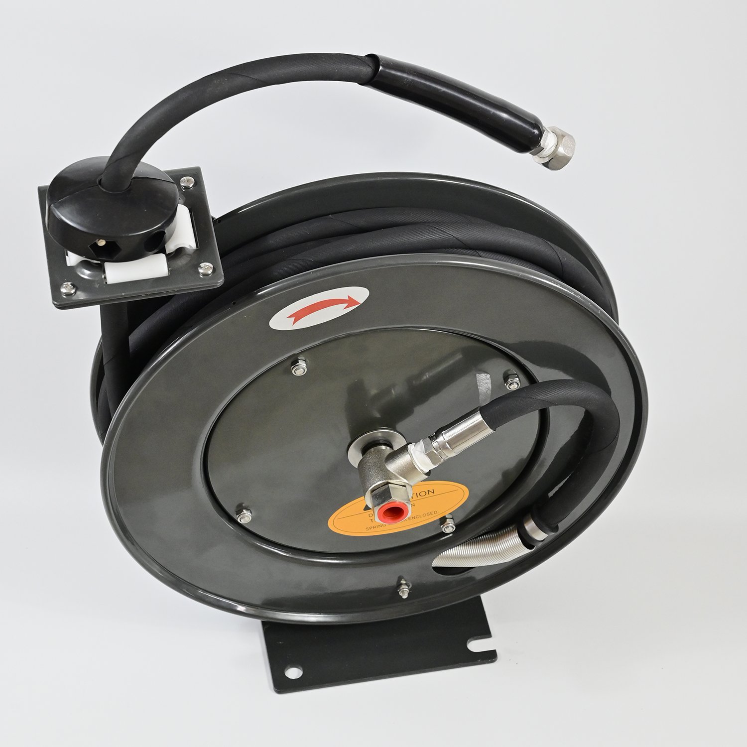 High Pressure Water Hose Reel Automatic Retractable Open Hose Reel With Spray Valve