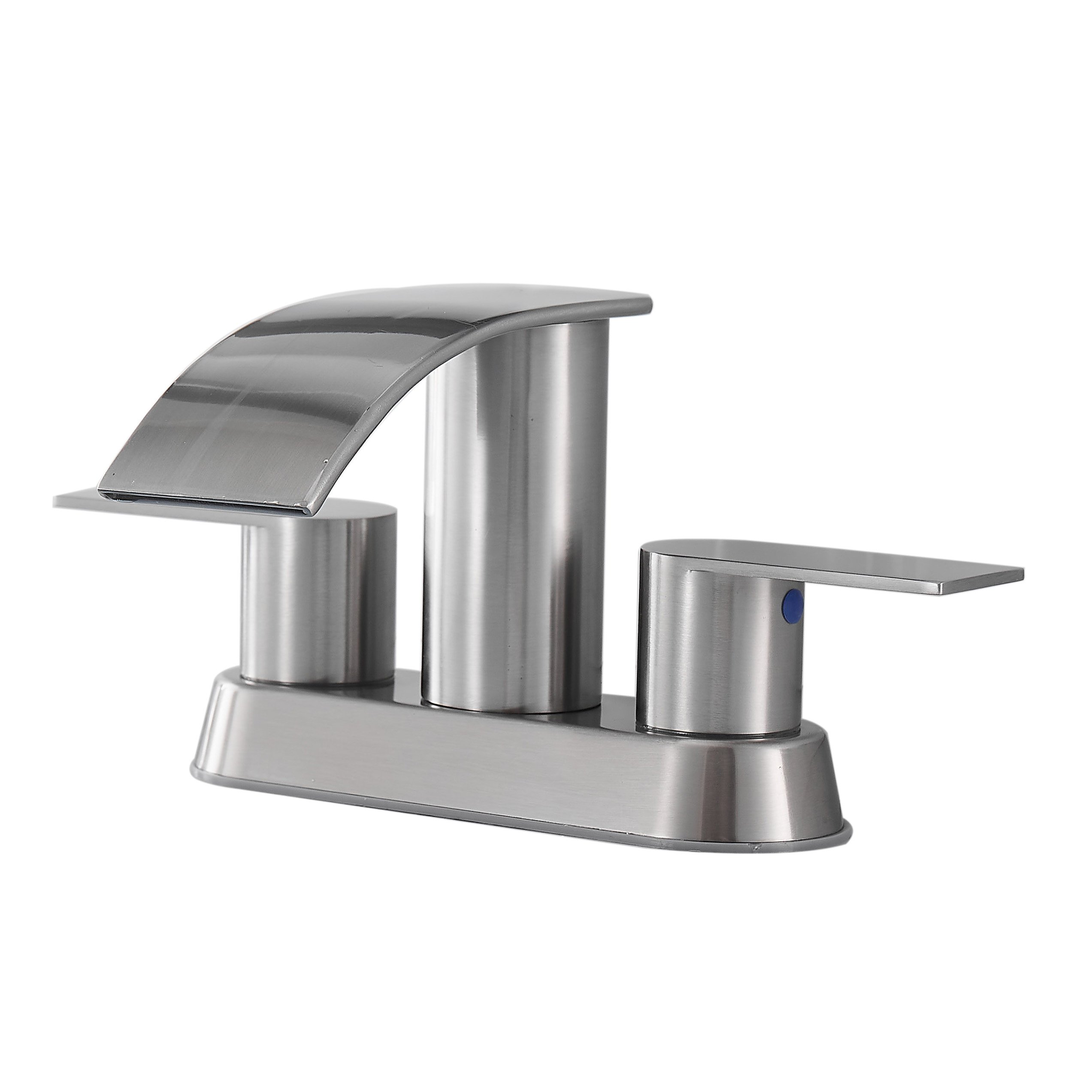 Wholesale Modern Double-Handle Black Vanity Basin Mixer Faucet Customizable Plastic Waterfall Processing Bathroom Sink 5151