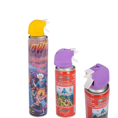 Customizable 200ml snow spray can empty aerosol tin can with aerosol valve for party string