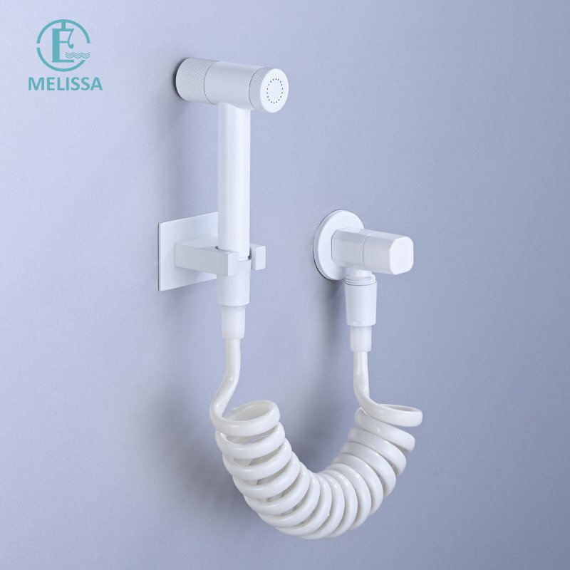 Melissa Modern Brass Bathroom Brushed gay toilet bidet spray shattaf set Handheld shower Angle Valve