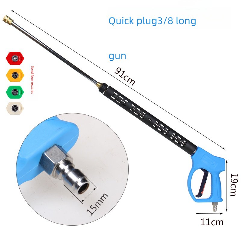 Lingzhen Solid Brass Nozzle Tip High Pressure Washer Gun and Extension Wand Power Water Garden Washer Spray Gun