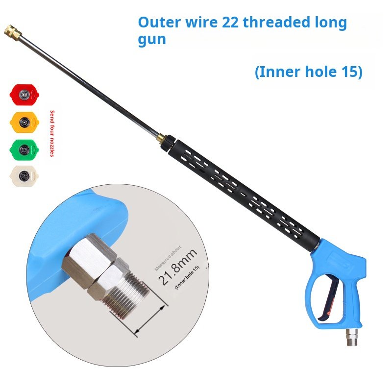 Lingzhen Solid Brass Nozzle Tip High Pressure Washer Gun and Extension Wand Power Water Garden Washer Spray Gun