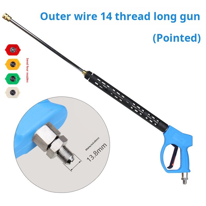 Lingzhen Solid Brass Nozzle Tip High Pressure Washer Gun and Extension Wand Power Water Garden Washer Spray Gun