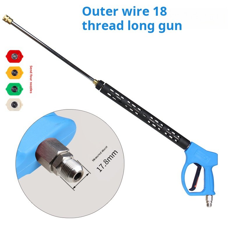Lingzhen Solid Brass Nozzle Tip High Pressure Washer Gun and Extension Wand Power Water Garden Washer Spray Gun