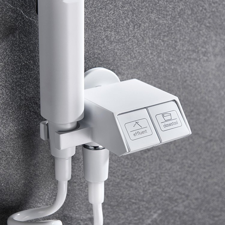 Kidolux Brass Valve Body Warm Water Bathroom Spray Gun Shataf WC Hand Held Muslim Shower Shattaf Bidet Faucet Sprayer for Toilet