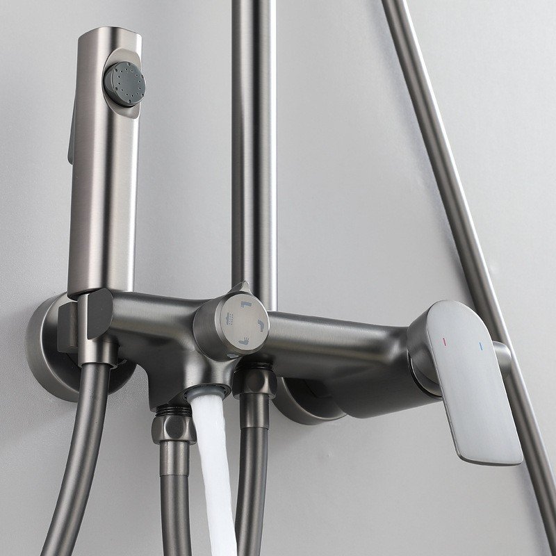 Copper gun gray shower head household bathroom bath spray gun shower shower