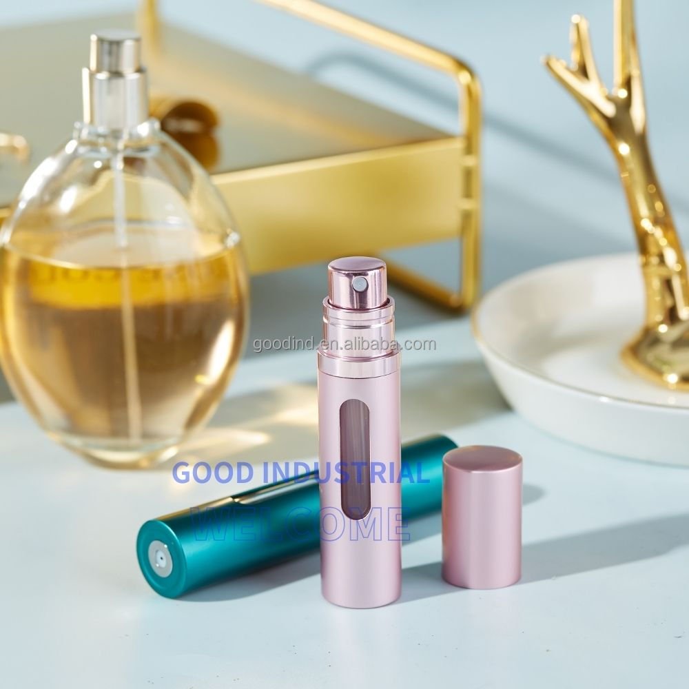 5ml 8ml Mini Empty Glass Aluminum Perfume Atomizer Spray Bottle For Women Natural Travel Spray