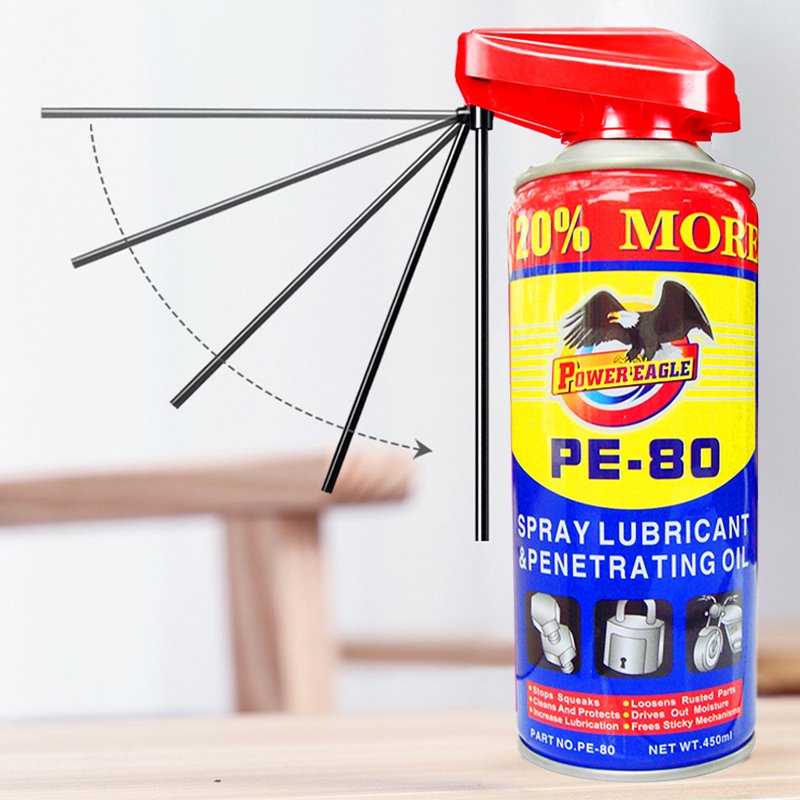 factory price Powereagle 450ml All Purpose 360 degree valve anti rust lubricant spray