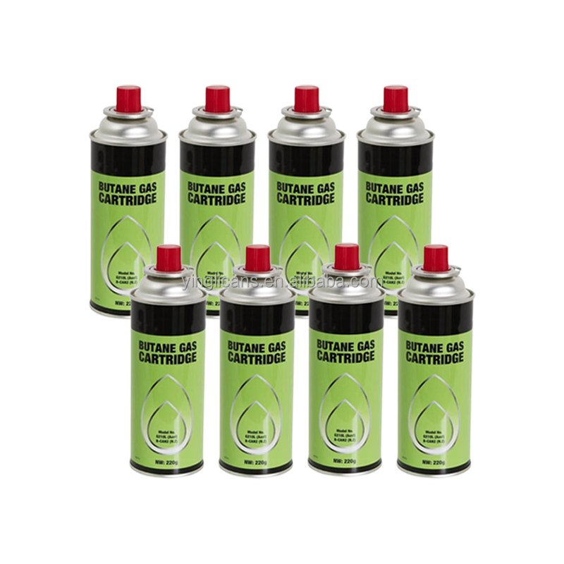 Wholesale refillable high quality aerosol empty spray butane gas can with printing tin cans for camping trips
