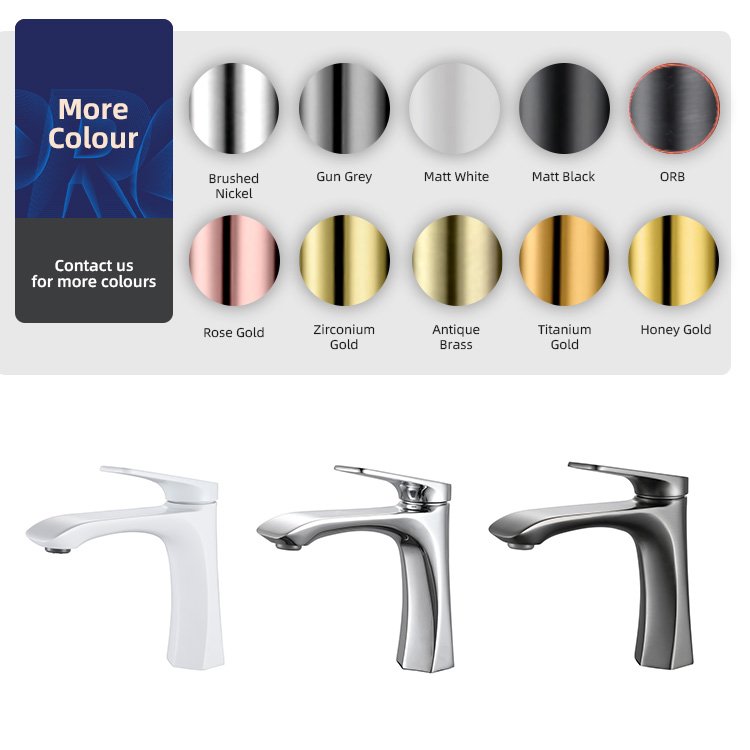 Kidolux Brass Basin Faucets 1 Hole 1 Lever Hot Cold Bathroom Sink Mixer Tap Deck Mounted White Lavatory Faucet