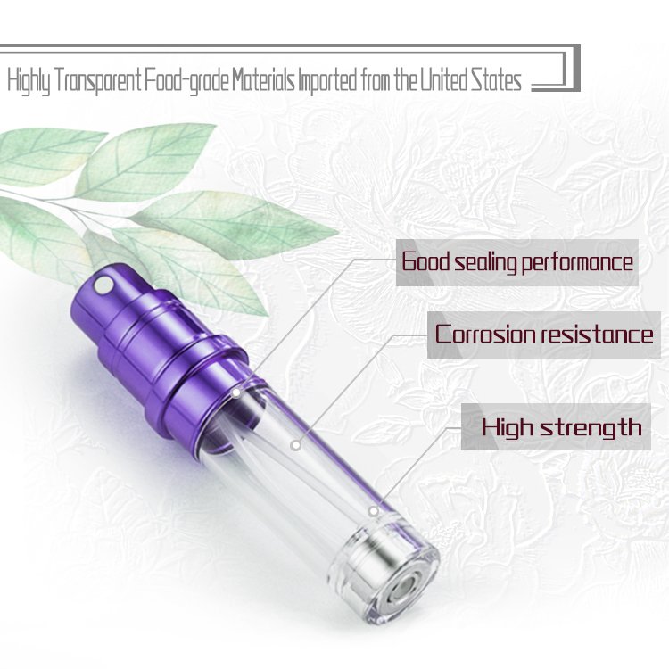 5ml luxury travel PU perfume refillable atomizer bottles with bottom refill valve spray bottom-filling diffuser bottle