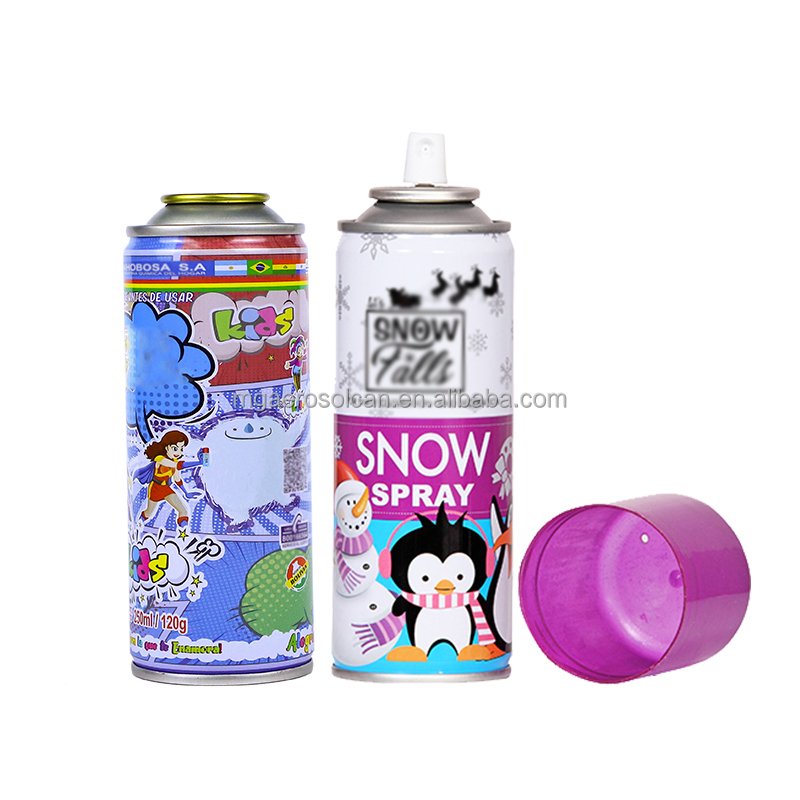 2024 Hot sale Valve and Actuator for Christmas Party Snow Spray Empty Aerosol Tin Can Metal Cylinder