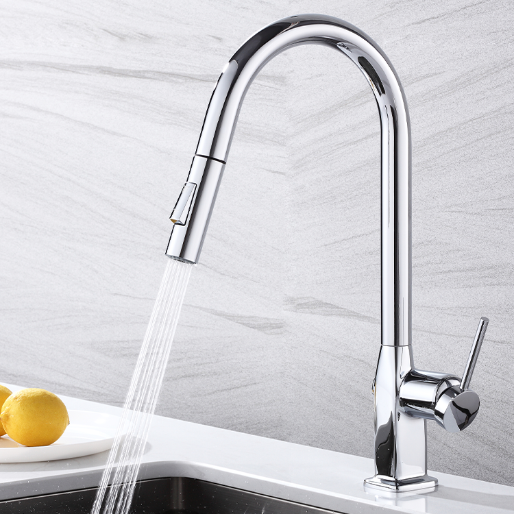 AG Hot And Cold 304 Stainless Steel 360 Degree Kitchen Faucet Gun Grey Pull Out Kitchen Sink Faucet
