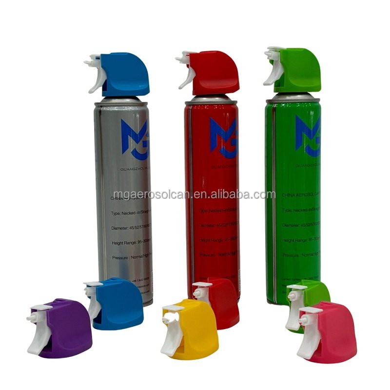 empty snow spray can CNYK 4-color printing aerosol tinplate can with aerosol valve
