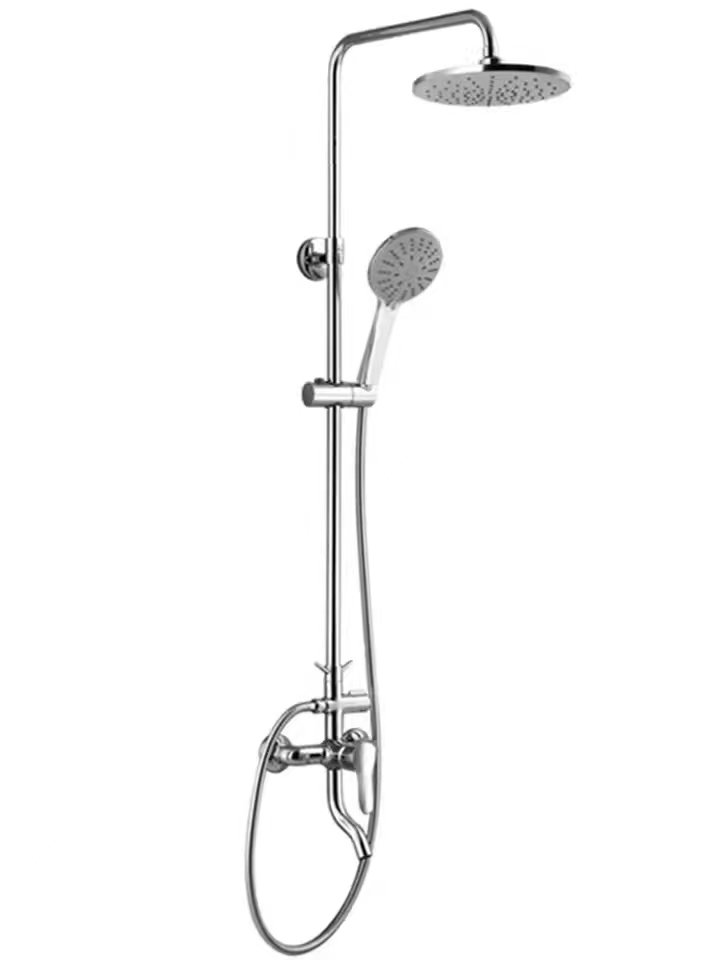 Polished Stainless Steel Contemporary Shower Head with Thermostatic Faucets Jet Massage Soft Pause Sprays Ceramic Valve Core