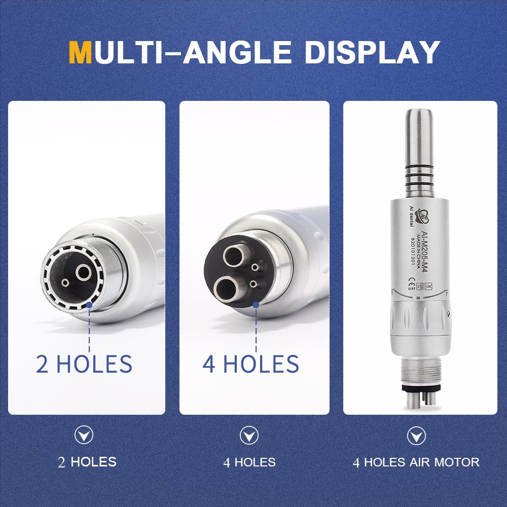 M205-M4 dental laboratory stainless steel body inner water spray 4 hole air motor low speed handpiece dental drill dentistry
