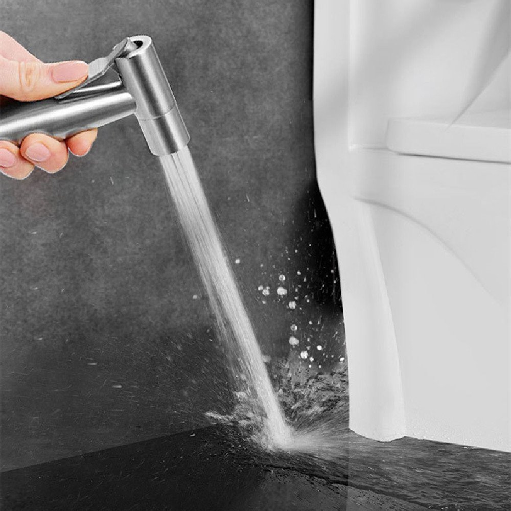Hot Sale Bathroom Chrome Travel Shattaf Set SUS304 Hand Held Toilet Bidet Sprayer With Brass T-valve