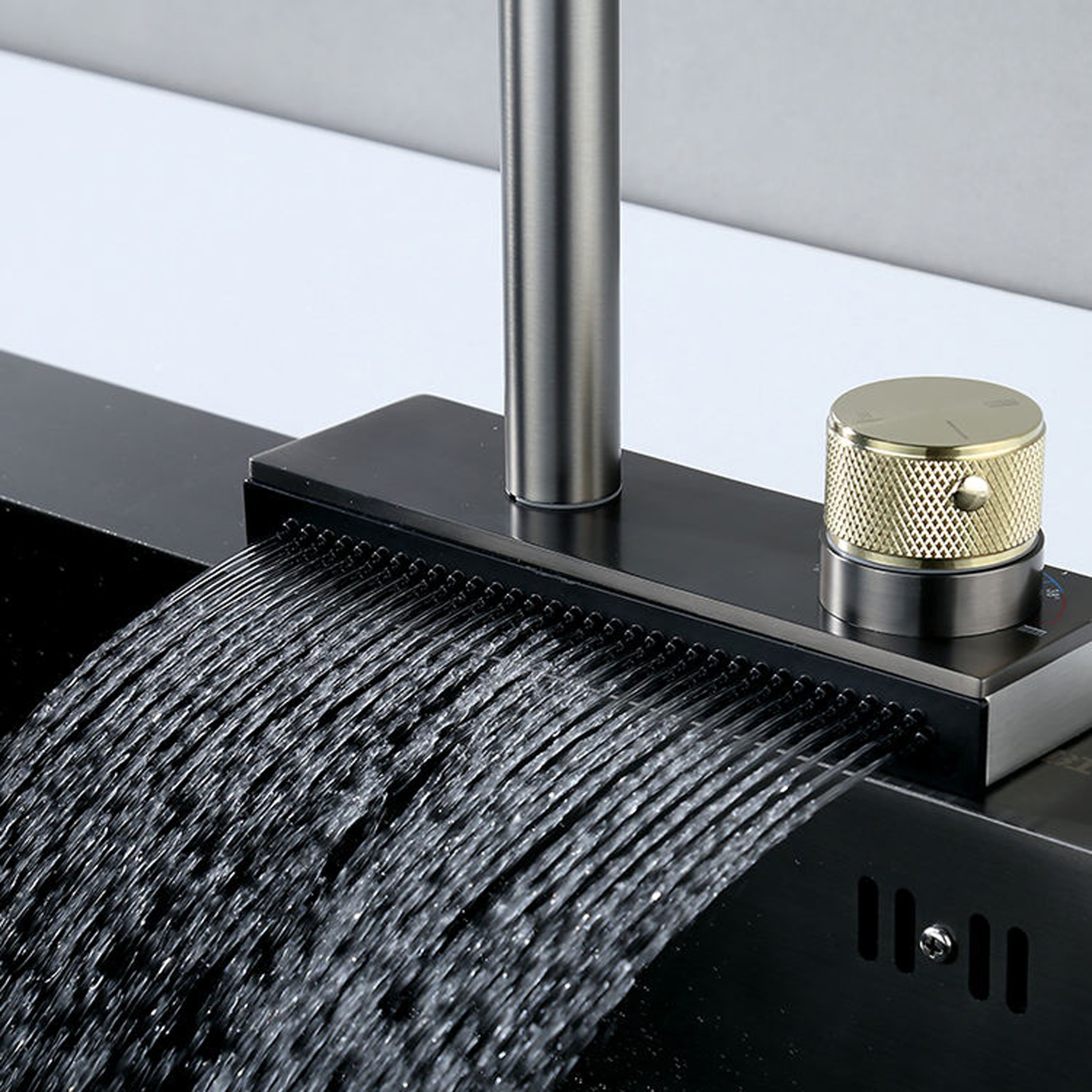 Modern household kitchen waterfall sink faucet Multifunctional waterfall sink installed kitchen sink faucet