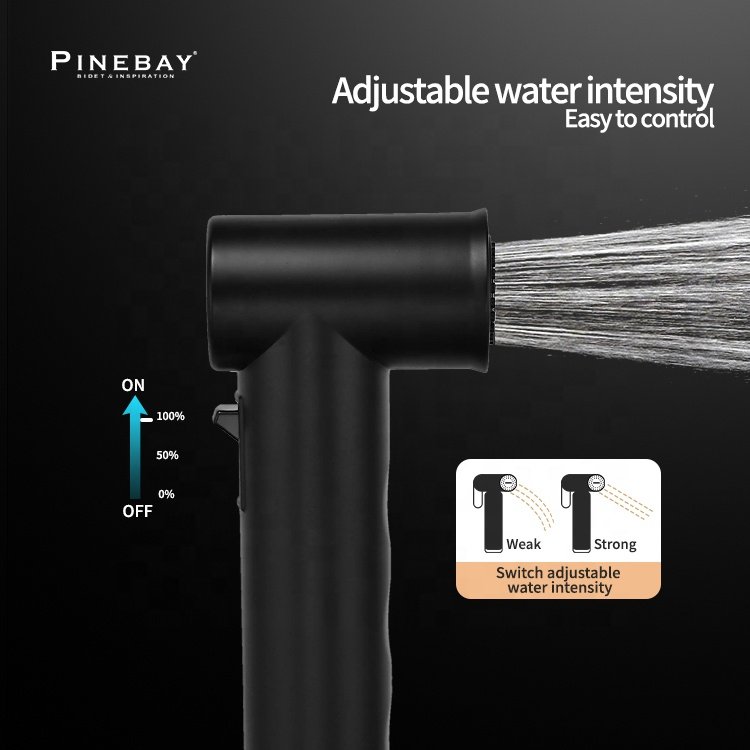 PINEBAY New Style Wall Mounted Round Handheld Bidet Sprayer Bathroom ABS Accessories Shower Woman Washing Toliet Shattaf Set