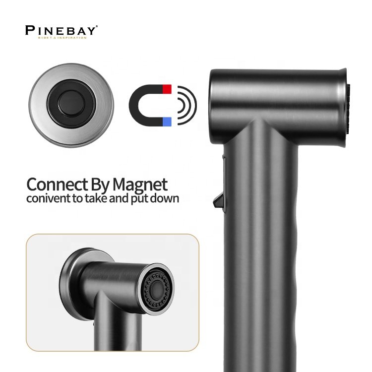 PINEBAY New Style Wall Mounted Round Handheld Bidet Sprayer Bathroom ABS Accessories Shower Woman Washing Toliet Shattaf Set