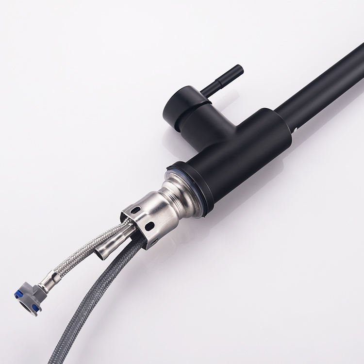 Modern Single Handle Pull Kitchen Tap SUS 304 Dual Mode Hot Cold Water Black Sink Tap Ceramic Valve Core Single Hole