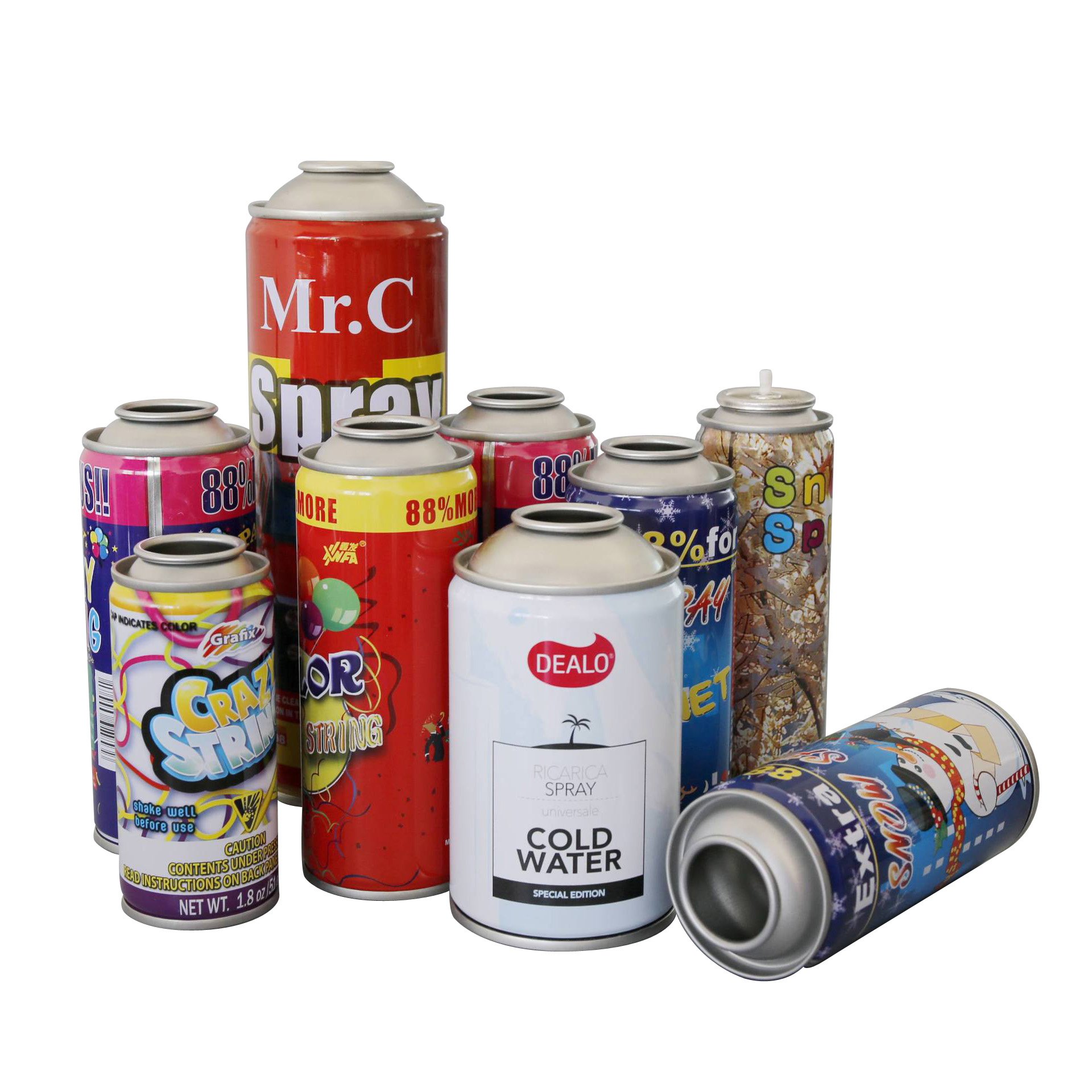 Aerosol Cans Body Spray Tinplate Logo Printed for Chemical Use Metal Hot Sale High Quality 52ml/65ml/70ml Packing Material