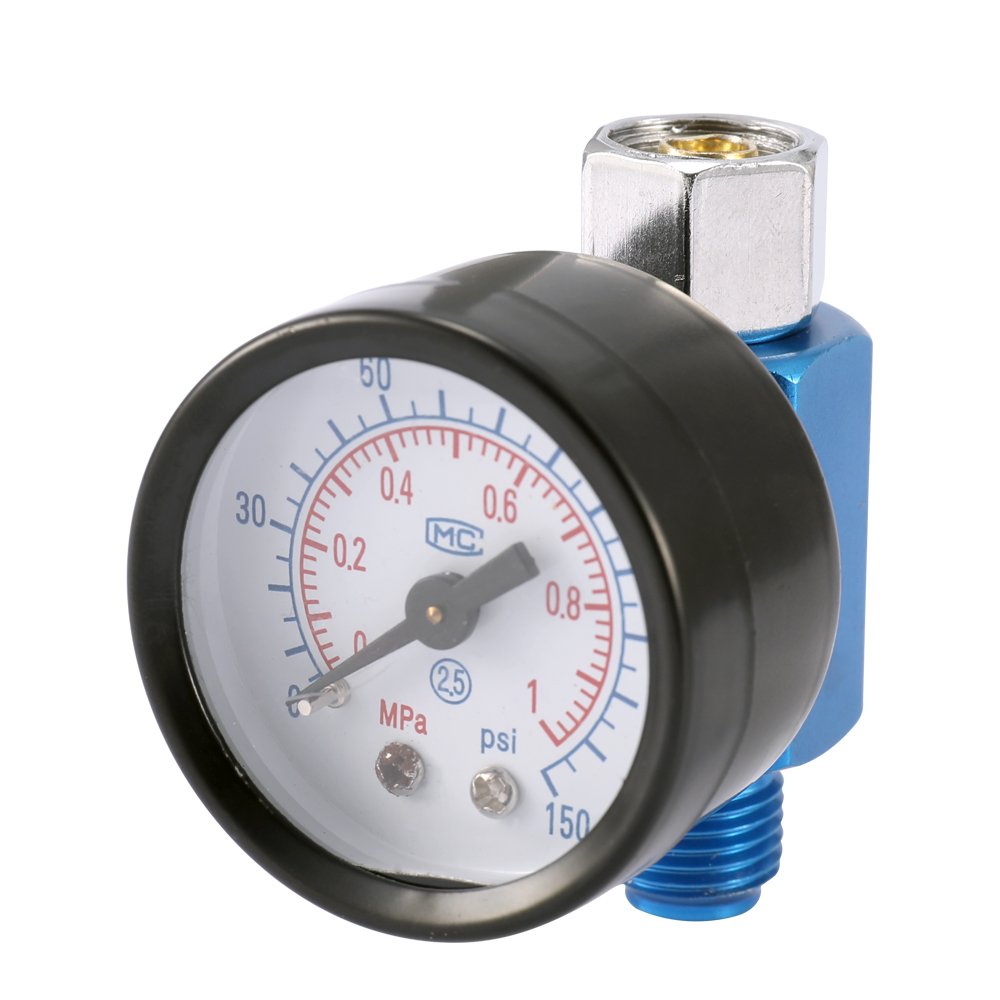 Air Pressure Regulator Gauge Paint Airbrush Spray Machine Adjustment Gauge Pressure Regulating Valve Pneumatic Tool Accessory