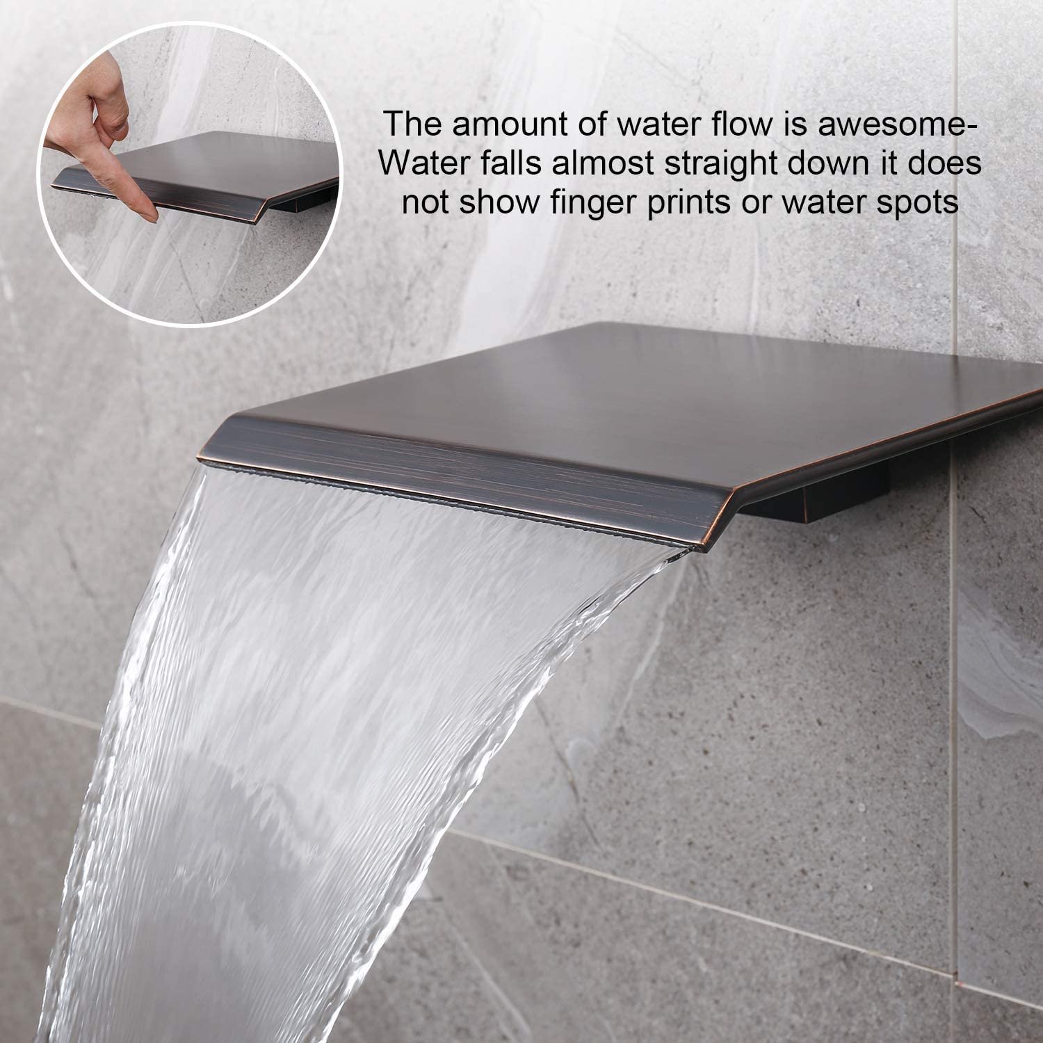 10 Inch Rain Shower Head With Handheld Spray Oil Rubbed Bronze waterfall shower system Contain Shower Valve And Trim Kit