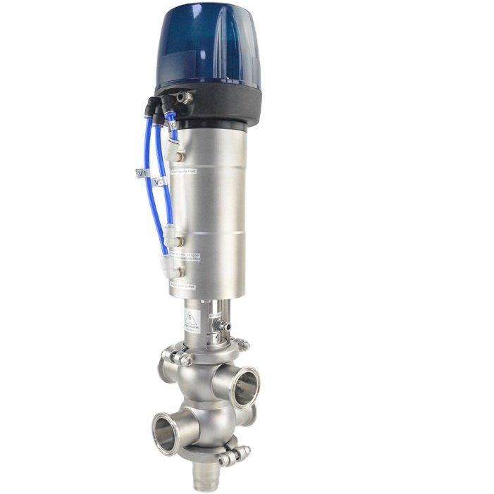 Food Grade Sanitary Stainless Steel 304 316L Mix-proof Valve Hygienic Anti-mix Valve