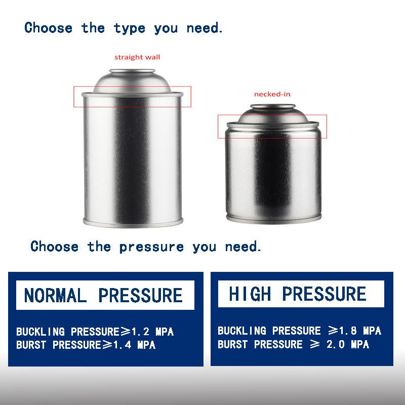 Best price OEM 52 55 57mm round Coating Empty Spray Can Metal Aerosol Can with Valve Customizable Metal Cans