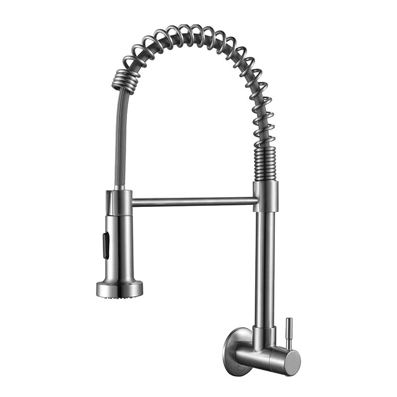 Modern Single Handle Pull down Deck Mounted Thermostatic Faucet Stainless Steel Brass with Ceramic Valve Core for Kitchen Use