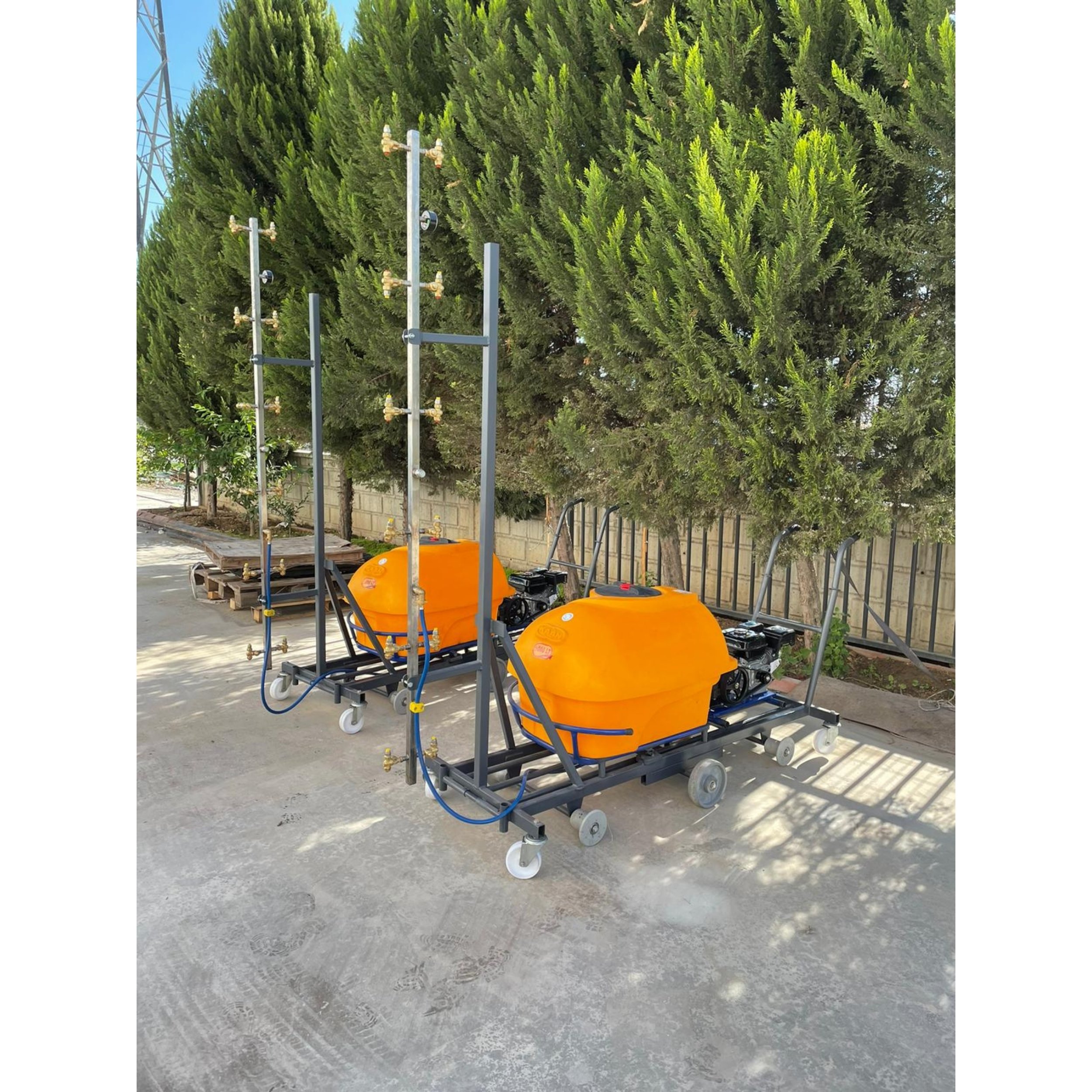 Manual Disinfestation Tank Spraying Machine Greenhouse Spraying Tank Spraying Capacity Greenhouse Line Trolley