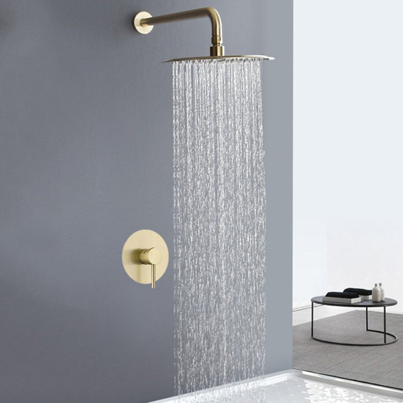 Conceal Wall-Mounted copper Black Elegant Luxury Exquisite Professional Bath and Shower Faucets