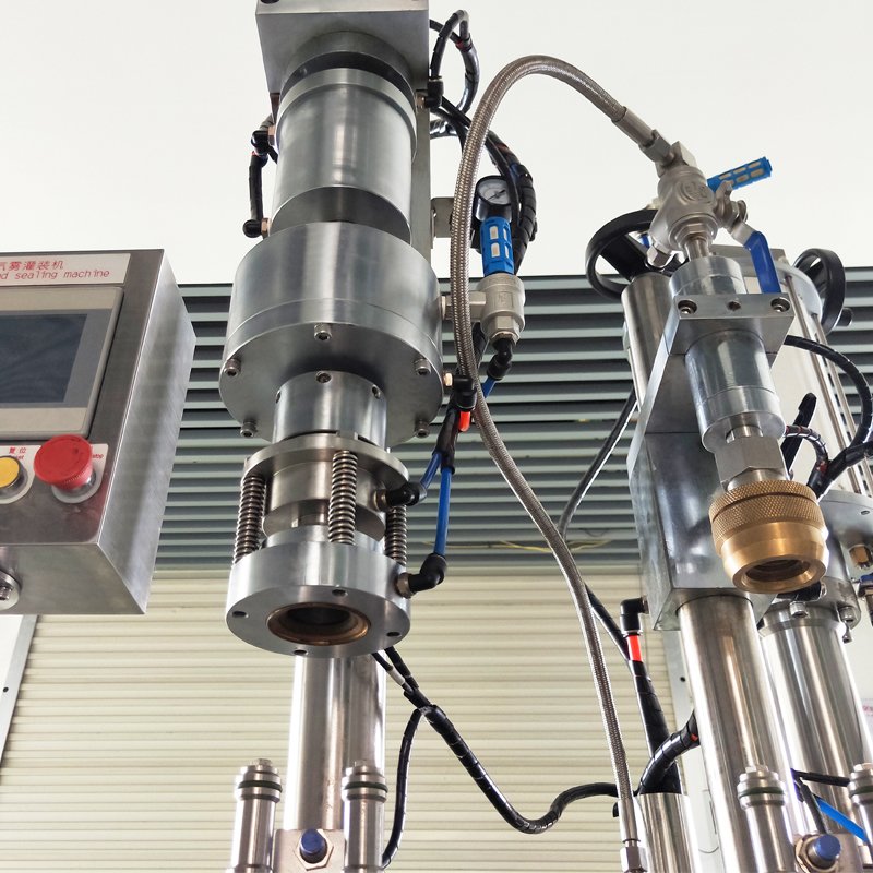 Factory Custom Binary Aerosol Filling Machine Bag On Valve Deodorant Spray Semi-automatic Aerosol Can Filling Machine