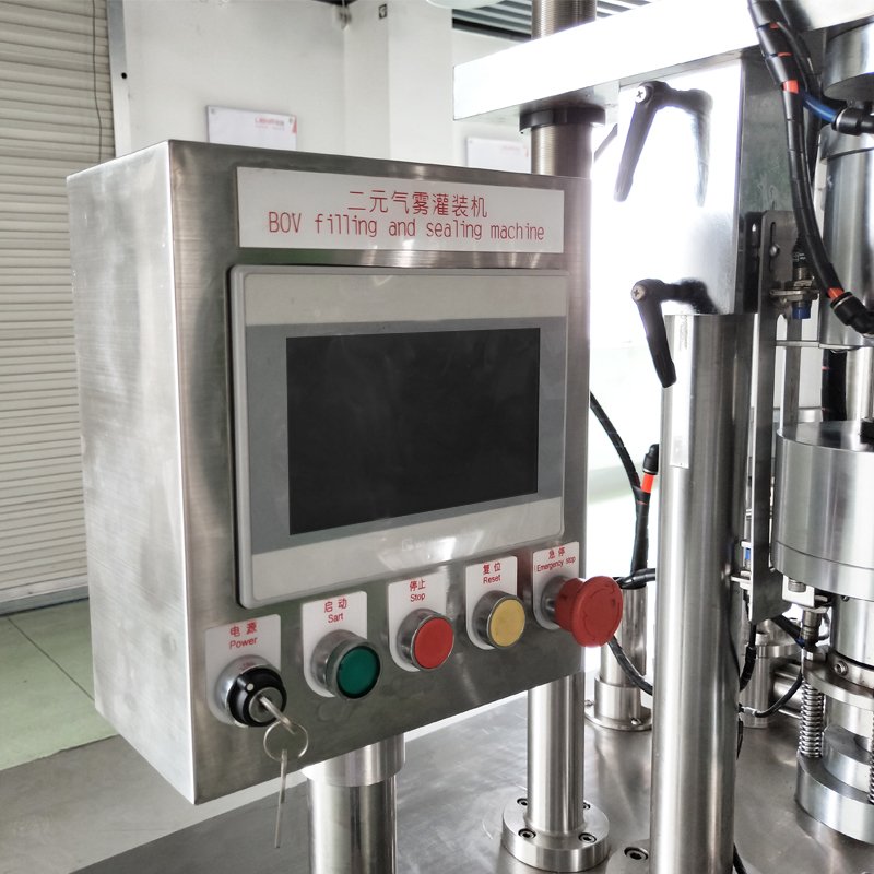 Factory Custom Binary Aerosol Filling Machine Bag On Valve Deodorant Spray Semi-automatic Aerosol Can Filling Machine